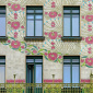 Majolikahaus Jugendstil Detail