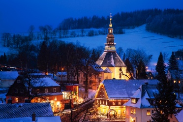 Seiffen Church during Christmas Time