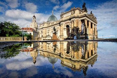 Dresden - Reflection in a pond