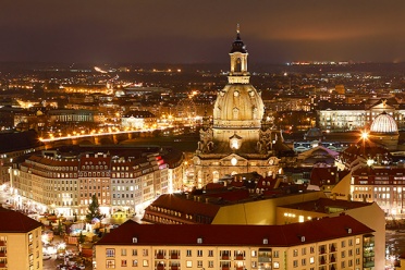Dresden at Night Winter