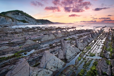 Basque Country Flysch at Sunset