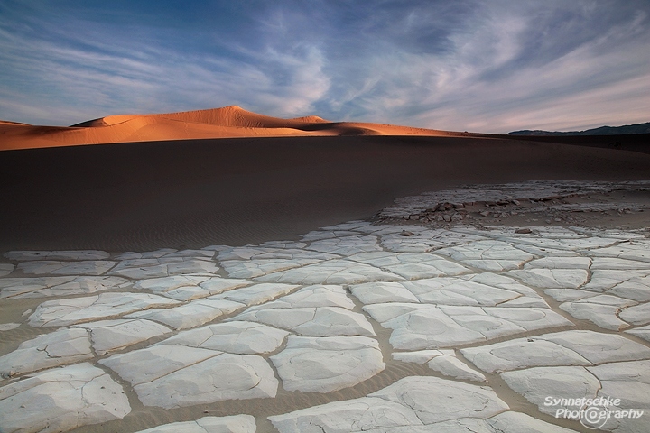 White Cracks at the Mesquite Sand Dunes