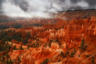 Bryce Canyon with clouds
