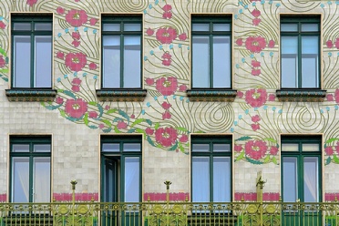 Majolikahaus Jugendstil Detail