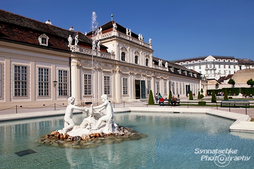 Oberes Schloss Belvedere Mit Springbrunnen