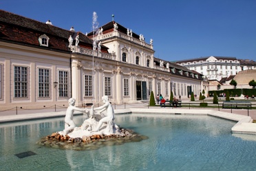 Oberes Schloss Belvedere Mit Springbrunnen