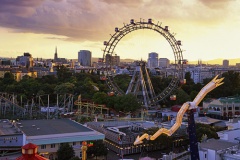 Wiener Prater Blick Auf Riesenrad