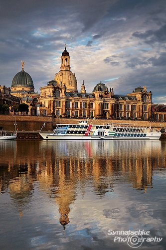 Dresden seen from the river Elbe