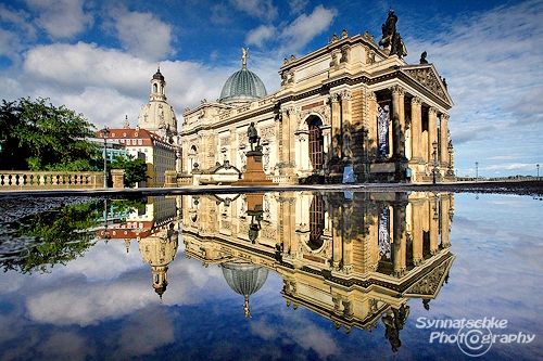 Dresden - Reflection in a pond