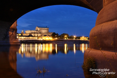 Blue Hour Augustusbruecke Arch