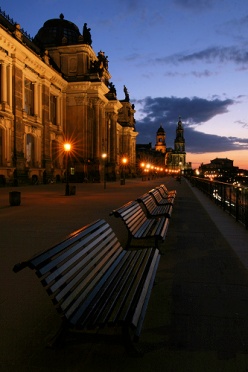 Bruehlsche Terrace After Sunset