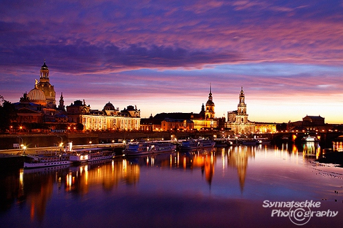 Dresden City After Sunset