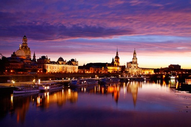 Dresden City After Sunset