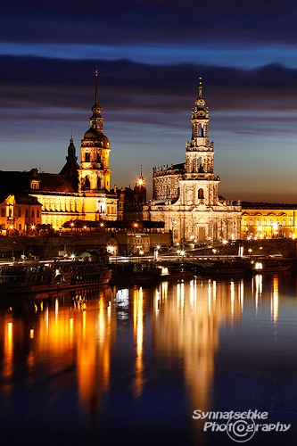 Dresden Hofkirche Bei Nacht