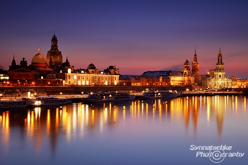 Dresden Sunset Winter