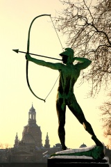 Bogenschuetze Sculpture in Dresden