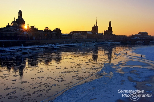 Dresden Sunset Winter