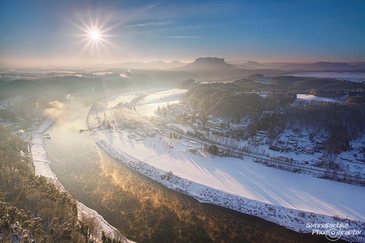 Winter Basteiaussicht, Saxon Switzerland