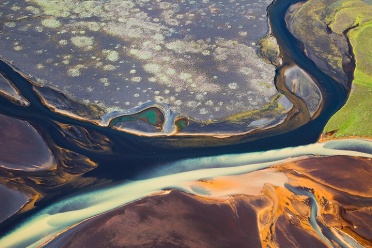 Colorful River Confluence