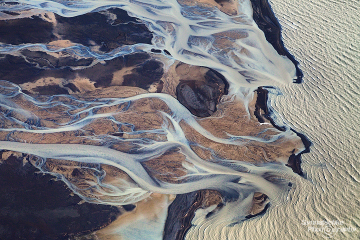 Colorful river delta