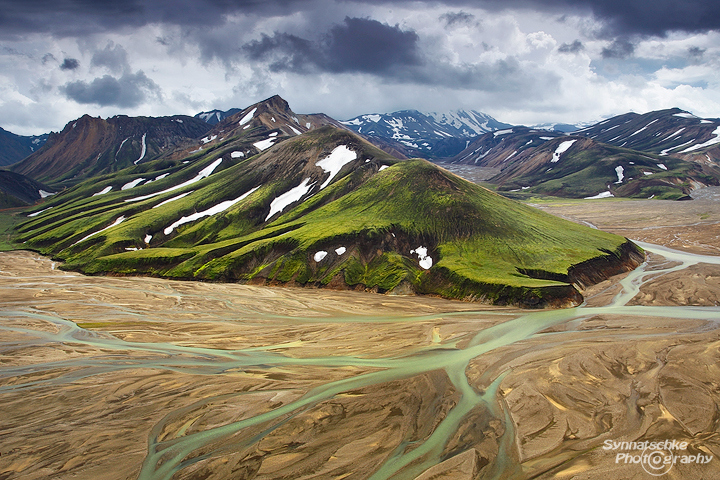 Landmannalaugar - view down to Joekulgil