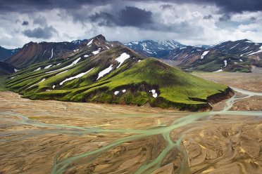 Landmannalaugar - view down to Joekulgil