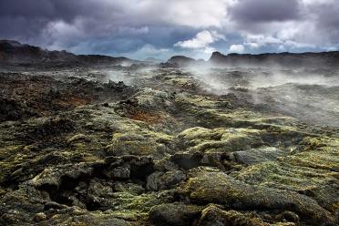 Steaming lava beds at Leirhnjukur - Krafla Volcano