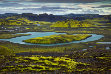 Blue Lake and Green Mountains