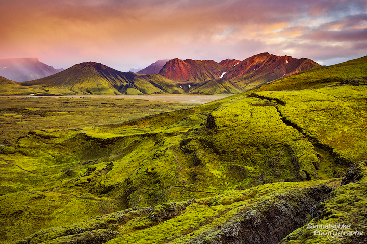 Stormy Sunset at Landmannalauger