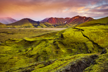 Stormy Sunset at Landmannalauger
