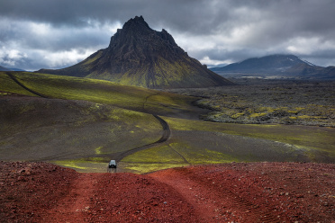 Krakatindur Road in the Icelandic Highlands