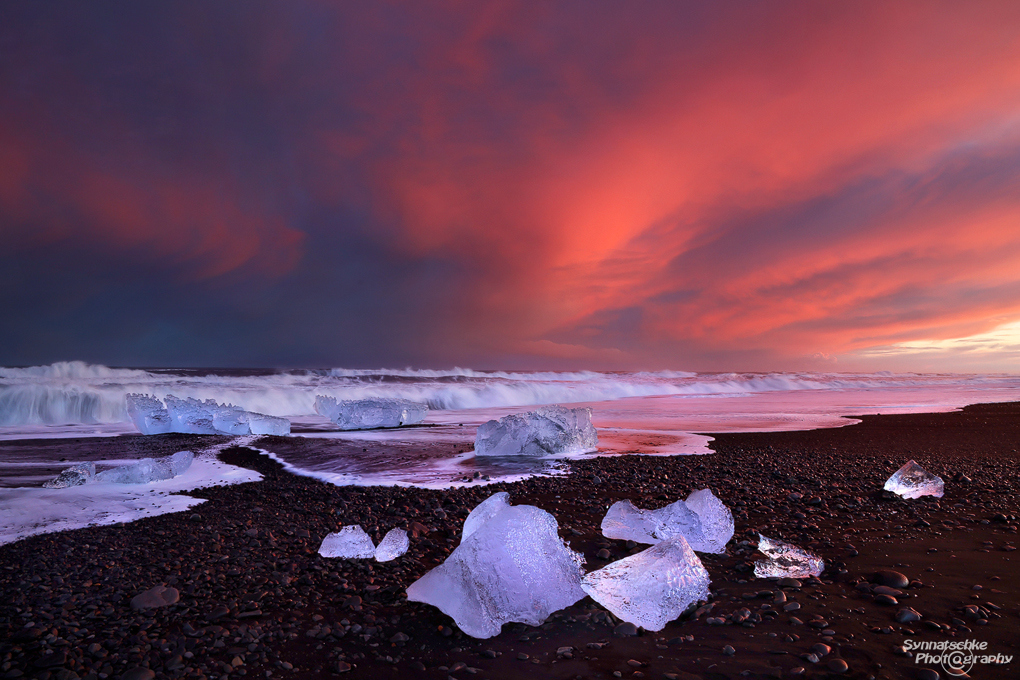 Stormy Sunset at Diamond Beach