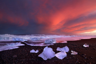 Stormy Sunset at Diamond Beach