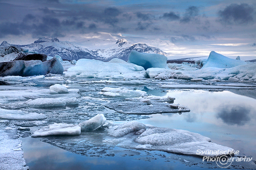 Jokulsarlon Cloud Reflection