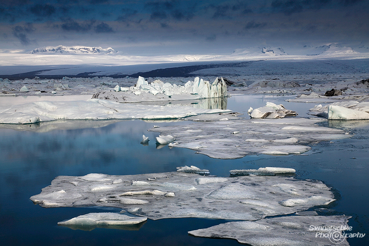 Jokulsarlon Lagoon in the morning light