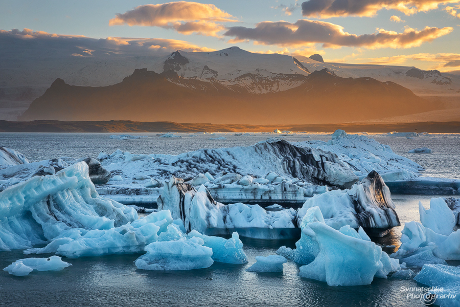 Sunset at Jökulsárlón