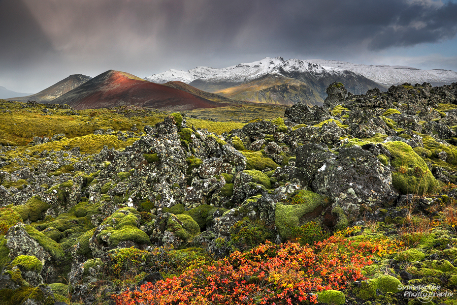 Snow shower at Berserkjahraun