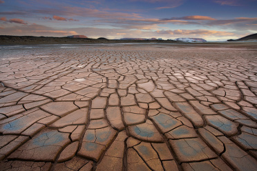 Cracked mud at Namaskard