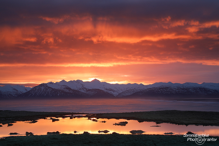 Sunset at the East Fjords
