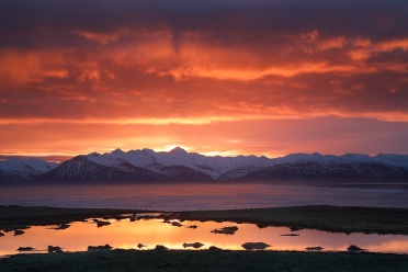 Sunset at the East Fjords
