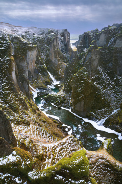 Fjardrargljufur in Winter