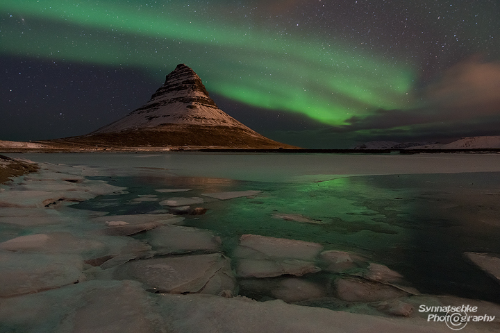 Aurora at Kirkjufell Lagoon