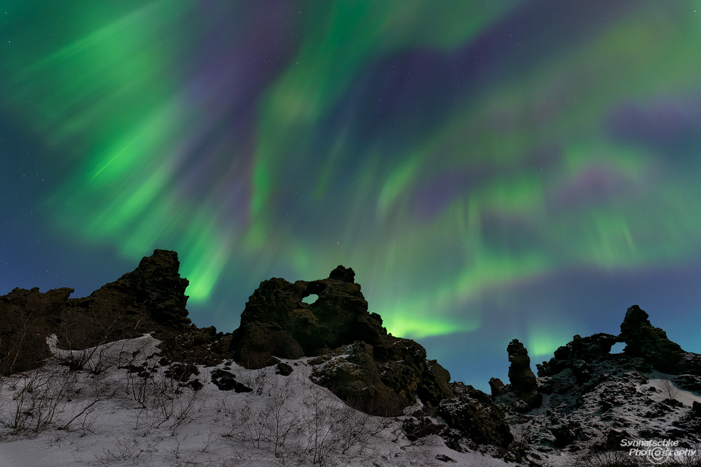 Dancing northern lights