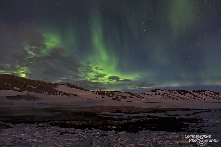 Northern lights at Northeastern Iceland