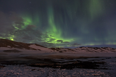 Northern lights at Northeastern Iceland