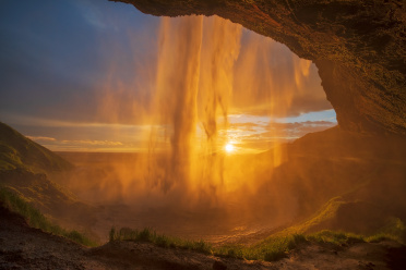 Behind Seljalandsfoss