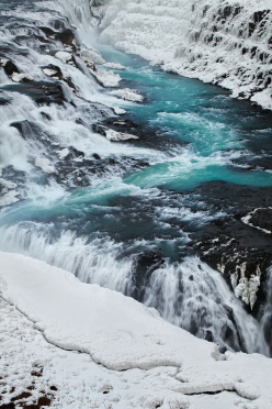 Gullfoss Waterfall in Winter