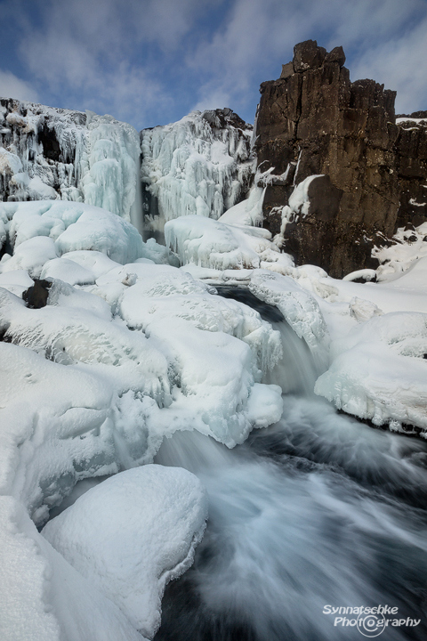 Oxararfoss in winter