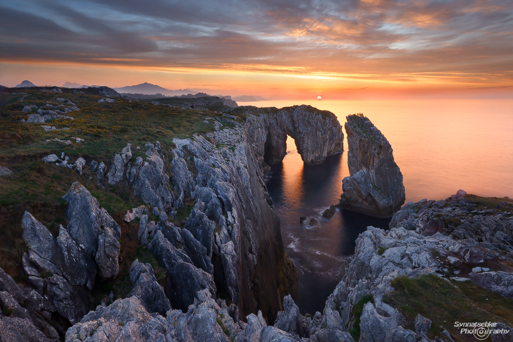 Sunset at Ribadesella Arch