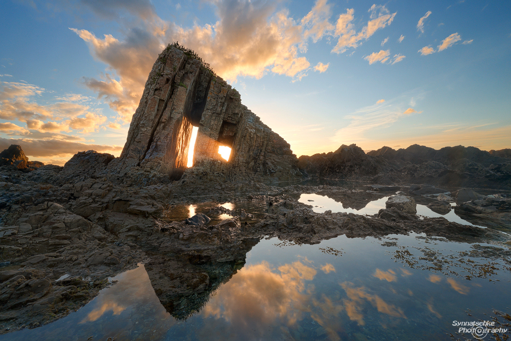sea-arch-asturias-sunset